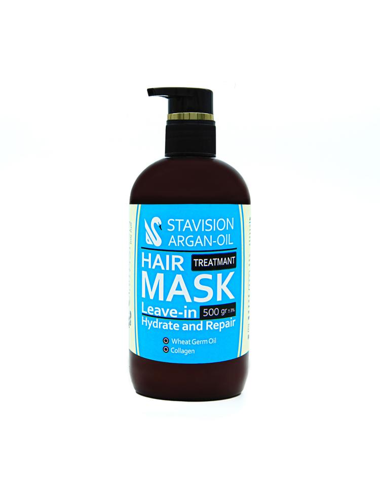 ماسک مو بدون آبکشی آرگان استاویژن (Stavision Argan Oil Leave-In Hair Mask) حجم 500 گرم