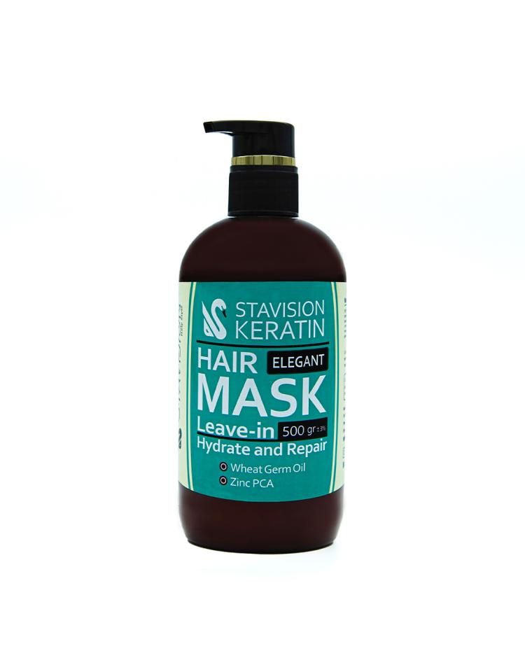 ماسک مو بدون آبکشی کراتین استاویژن (Stavision Keratin Leave-In Hair Mask) حجم 500 گرم