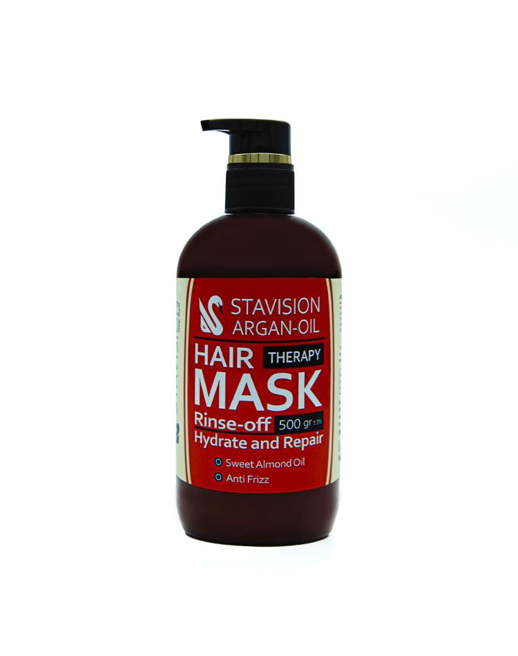 ماسک مو آرگان استاویژن مدل Therapy آبکشی (Stavision Argan Oil Therapy Hair Mask Rinse-Off) حجم 500 گرم